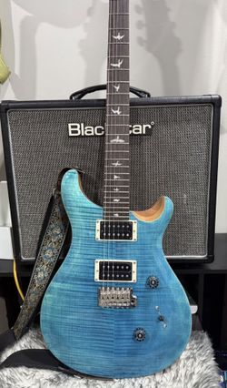 PRS SE Custom 24 Exclusive, Blue Matteo with Natural Back