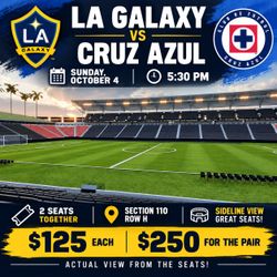 LA Galaxy vs Cruz Azul Tickets – 2 Seats