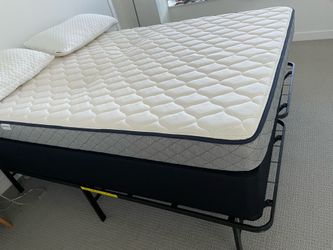 $100 or obo - must sell -Full bed Frame, box spring and mattress