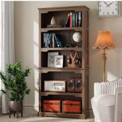 Tall Bookcase, 70 inch Height, 5-Tier Open Storage Shelf, 31.5 in Wide Standing Bookshelves for Home, Office, Bedroom, School, Library, 31.5W * 11.81D