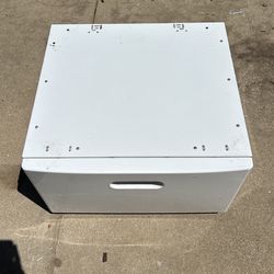White Washer And Dryer Pedestal Storage 