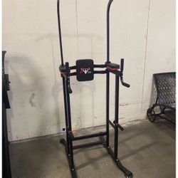 New 550 Ibs Capacity Pull Up Bar Power Tower Dip Stands Fitness Exercise