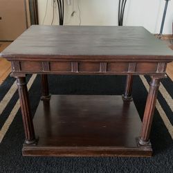 Antique Fine Arts Furniture Grand Rapids Mahogany Wood 2-Tier End Table