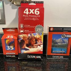 Lexmark 4x6” Photo Printing with #35 Color Cartridge for Printers P315 & P450