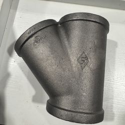3″ Pipe Fitting Lateral Wye, 150# Black Malleable Iron, Female NPT Threads Y fitting 45°     Hv) 