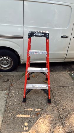 5foot Werner ladder orange in color