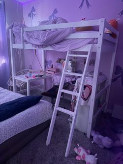 Loft bed frame