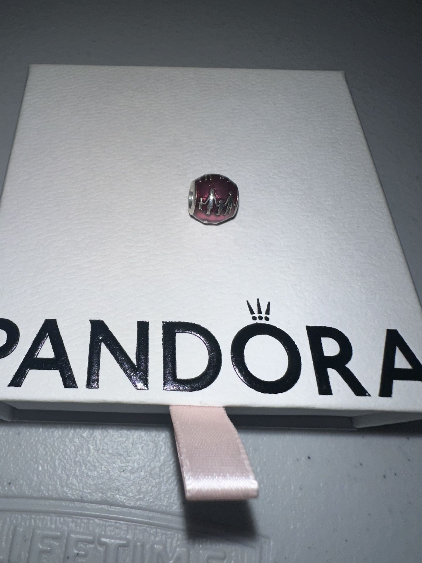 Pandora family of 4 silhouette pink charm for bracelet