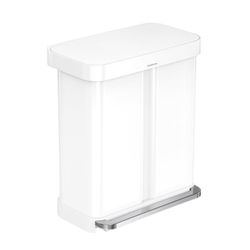 Simplehuman 58L Dual Compartment Step Can with Plastic Lid $100