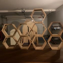 Hexagon Shelves /Modern Shelves /honey Combs