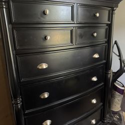 Tall Black Dresser