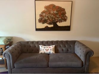 Grey couch sofa