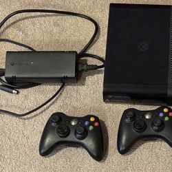 Xbox 360e + 2 Controllers And 500gb Hard Drive
