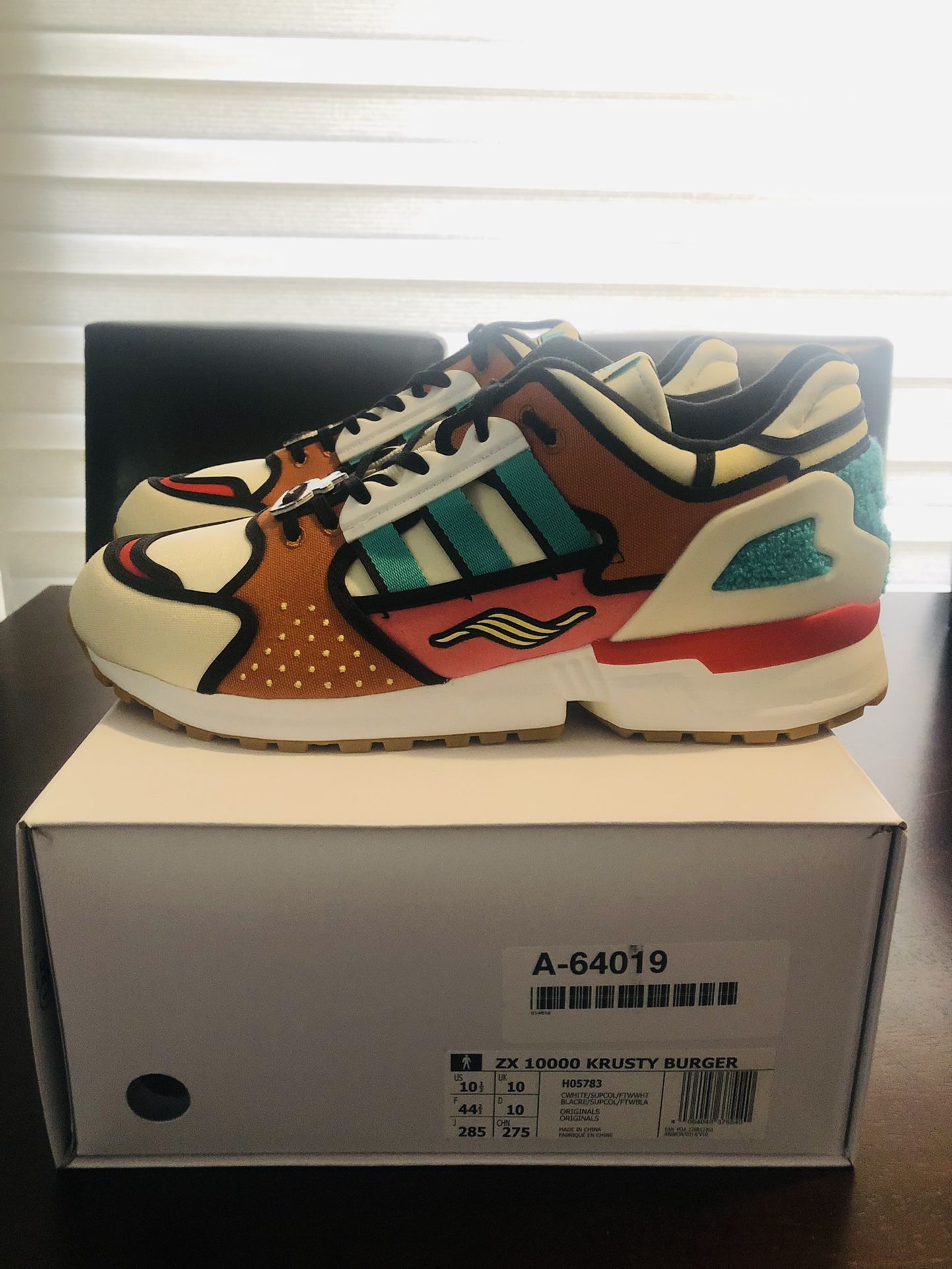 Adidas ZX 10000 The Simpsons “Krusty Burger” Sz 10.5