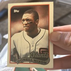 Donell Nixon & Atlee Hammaker SF Giants Trading Cards