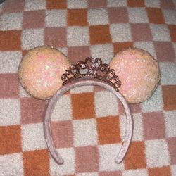Pink Sequence Tiara Mickey Ears
