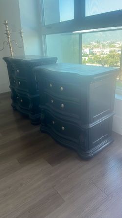 $40 Each / Two Separate Beautiful Painted Updated Small Dresser Wood Chest Drawers (Unlined) (28”H x15”D x30”W / Set of 2 / Stacked Vertical)