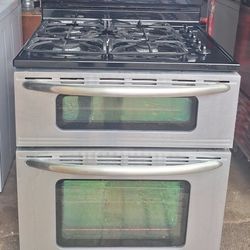 30" Double Oven SS  gas Stove