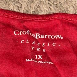  Croft & Barrow 1X Women’s Shirt 