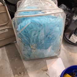 Bkue Quinceanera DRESS . Small Size.  With Patadera. Bestido De QUINCEANERA $200