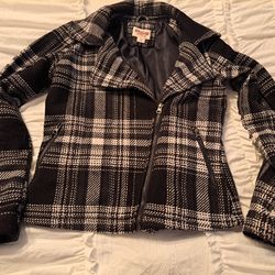 Women's Jacket Coat Size Small Petite Mossimo Black & White ❤️😍