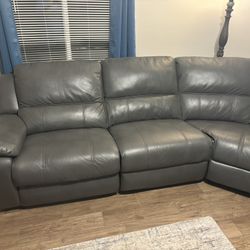 Leather Sectional Recliner