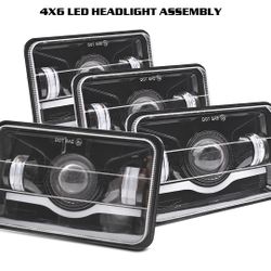 New -Brightest 4pcs 4x6\" Led Headlights H4656 fits Kenworth T400 T600A T800 W900