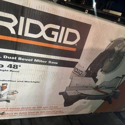 RIGID 15 Amp Corded 12 in. Dual Bevel Miter Saw with LED Cutline Indicator