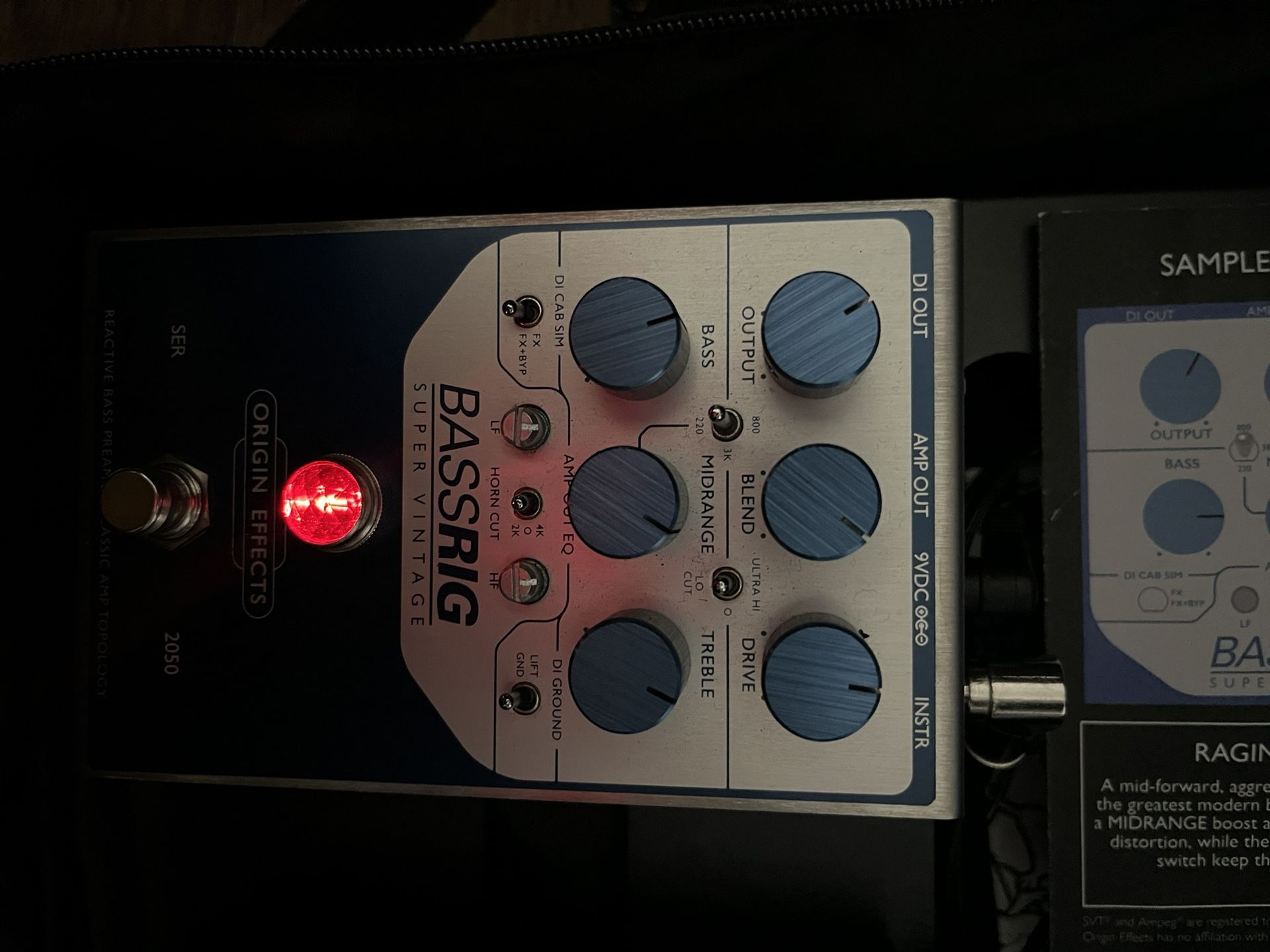 Origin Effects Bass Pedal Preamp