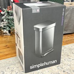 Simple Human Stainless Steel Trash Can 45L