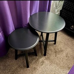 IKEA black small nesting tables for living room use as side table coffee table etc very good condition. Paid 120 new.