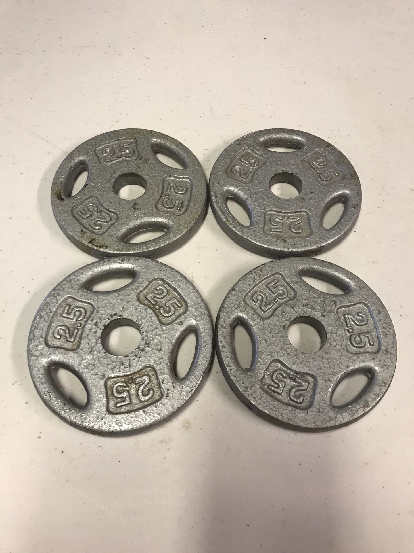 4 2 1/2 Lb Weight Plates, 1”