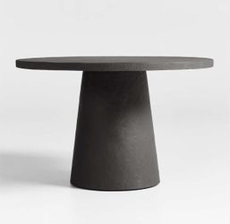 Charcoal Round Pedestal 6 person Dining Table (Willy 48")