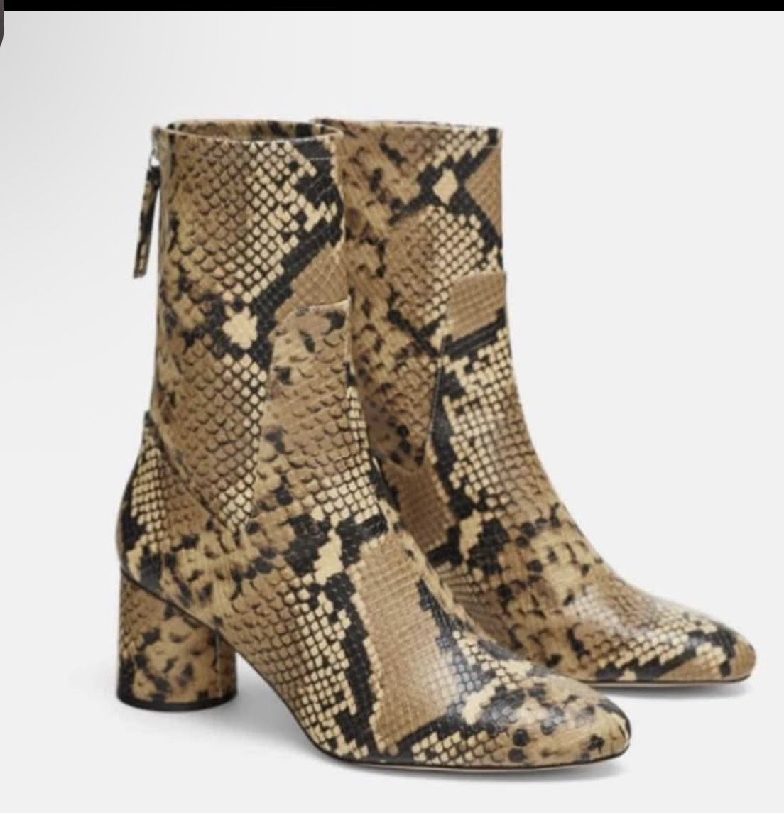 Zara Printed Snake Boots 