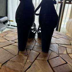 Black And Silver heels . New