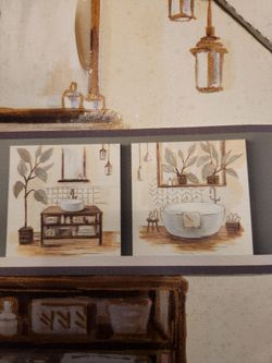 Bathroom wall art