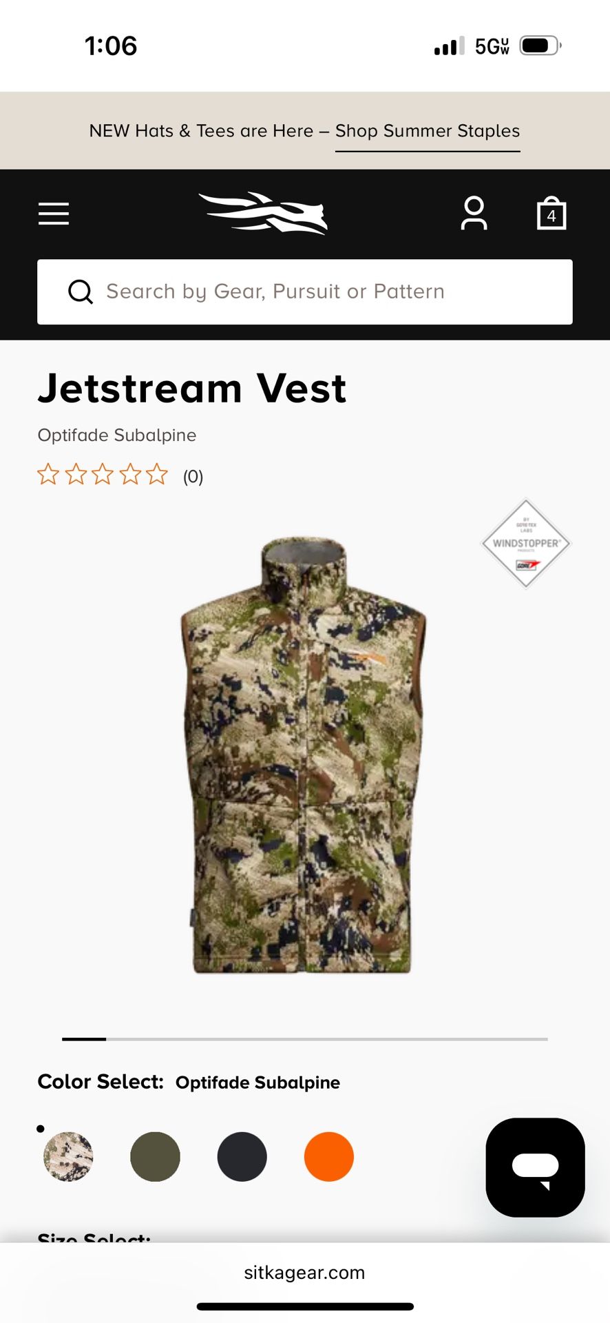 Sitka Jetstream Vest