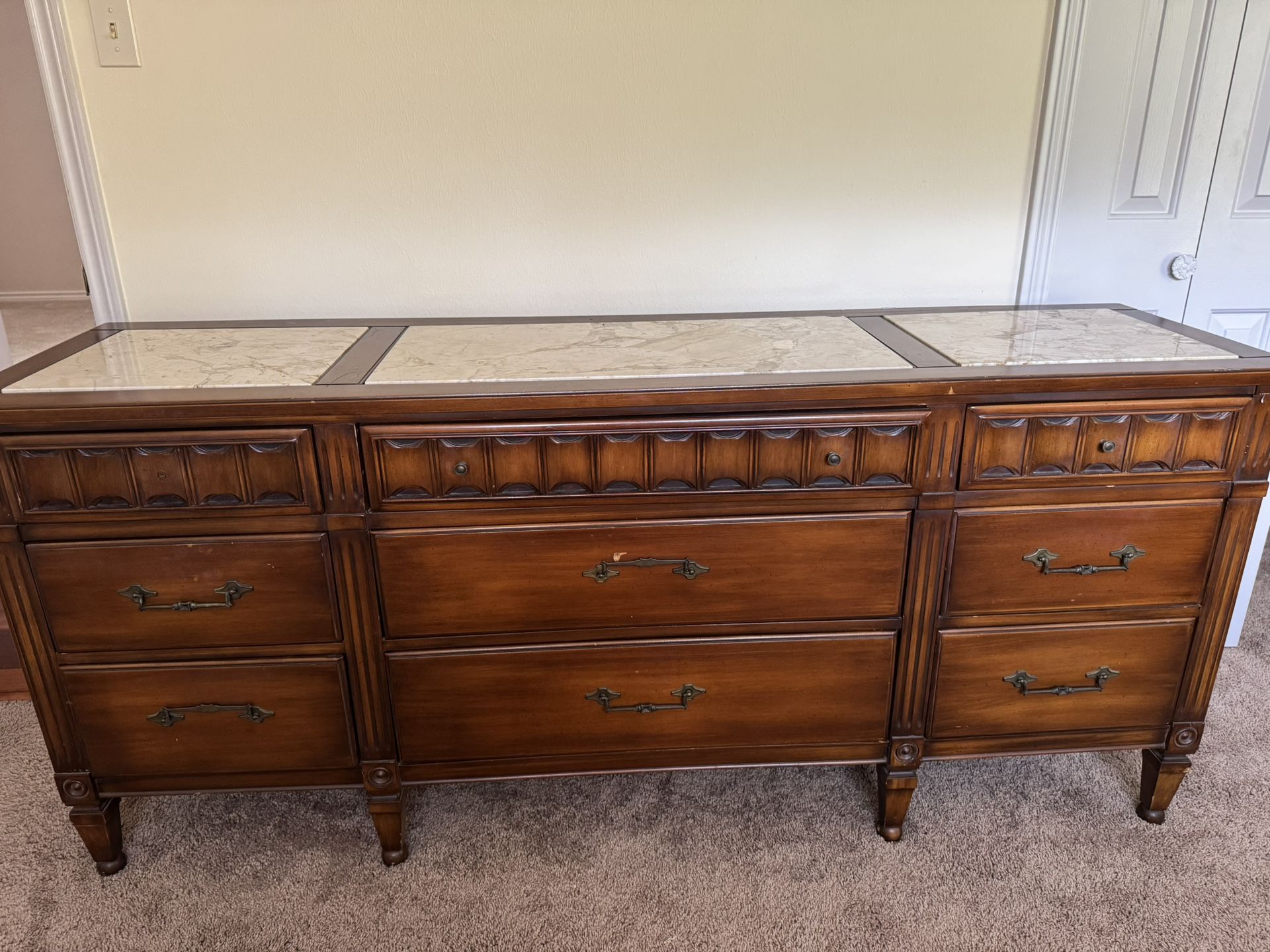 Solid Wood Dresser And Chest.