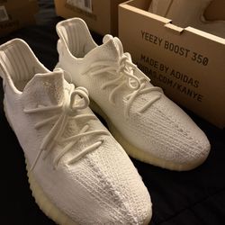 Triple White Yeezy 350’s