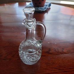 Antique Glass Dressing Pourer With Stopper 