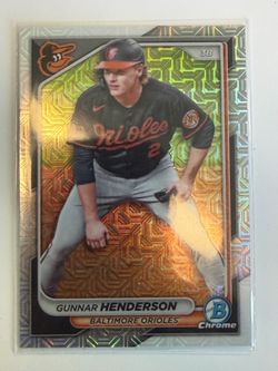 2024 Bowman Mega Gunnar Henderson Mojo Refractor #49 Baltimore Orioles