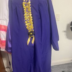Purple Graduation Gowns fits 5’3” to 5’5”
