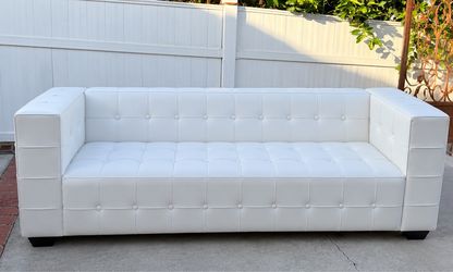 Tufted white sofa SET OF 2