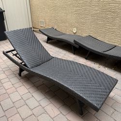 Pool chaise loungers