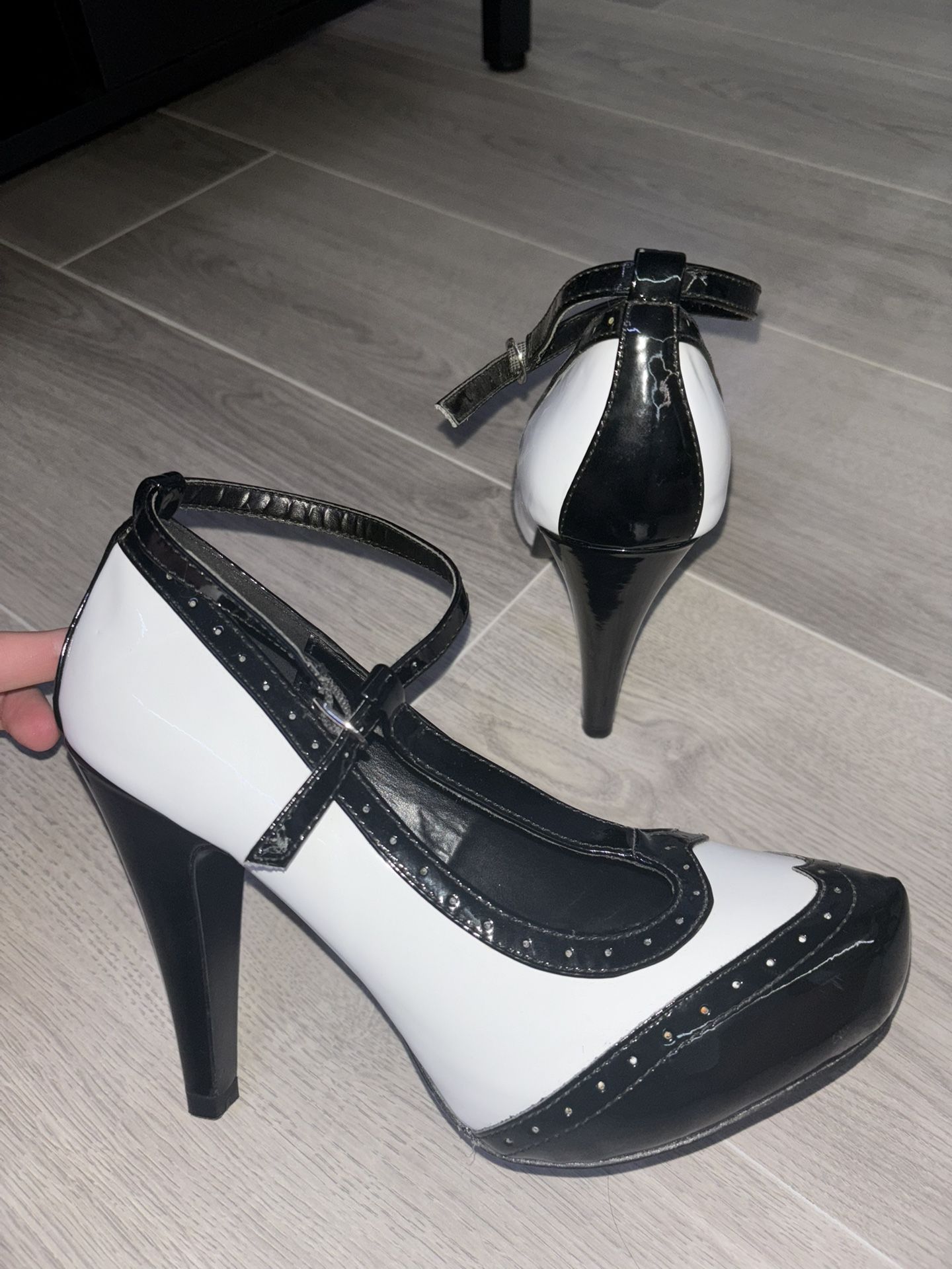 Black/White Heels
