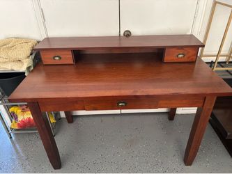 Desk, living room table and end table