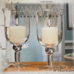 Hurricane Glass Candle Holders