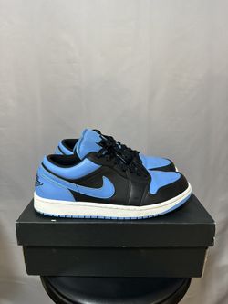 Jordan 1 Low Black University Blue Size 9