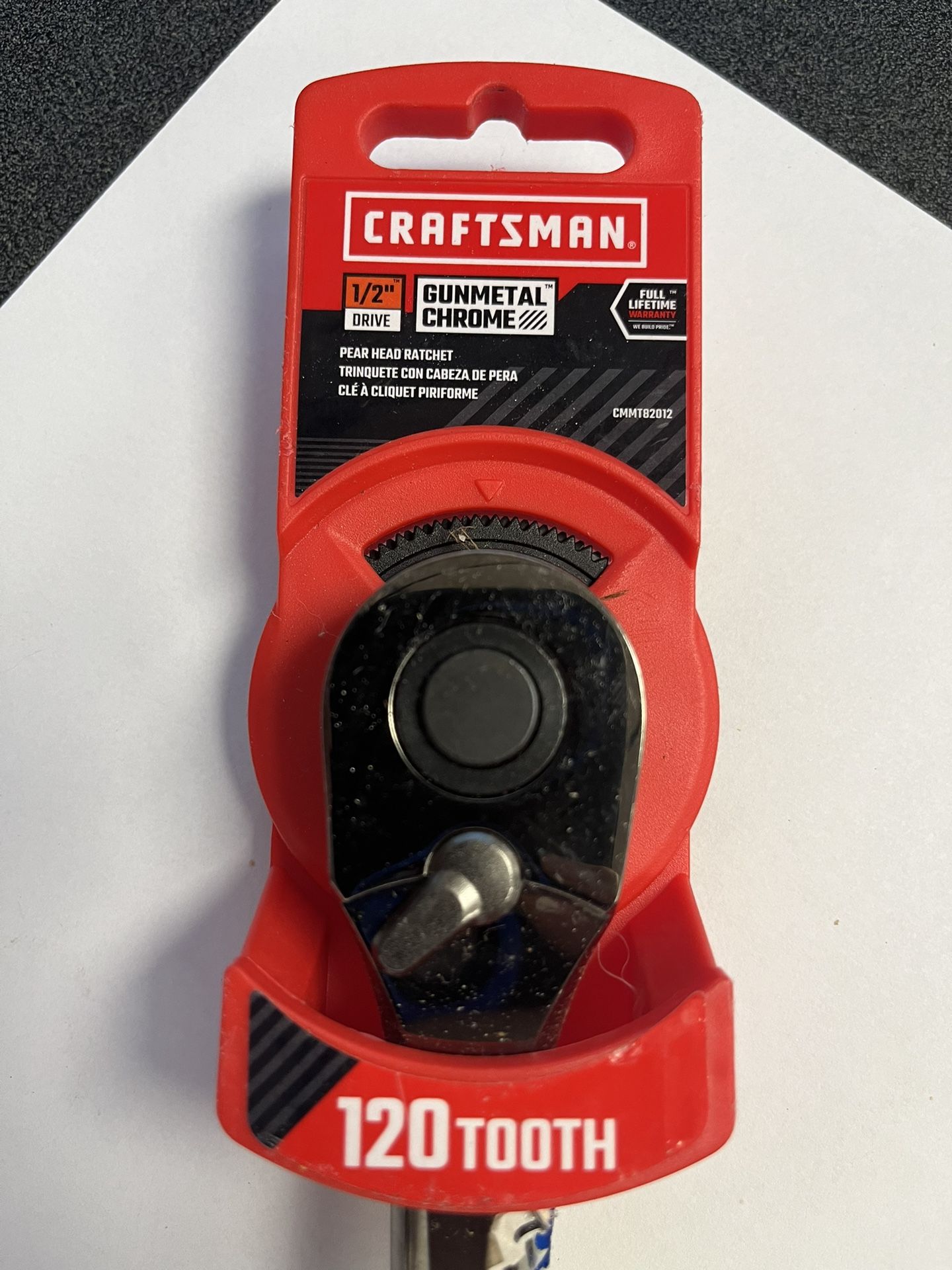 craftsman 1/2" gunmetal chrome ratchet cmmt82012