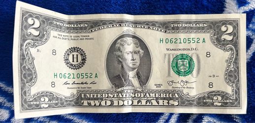 2013 Series Two Dollar Bill